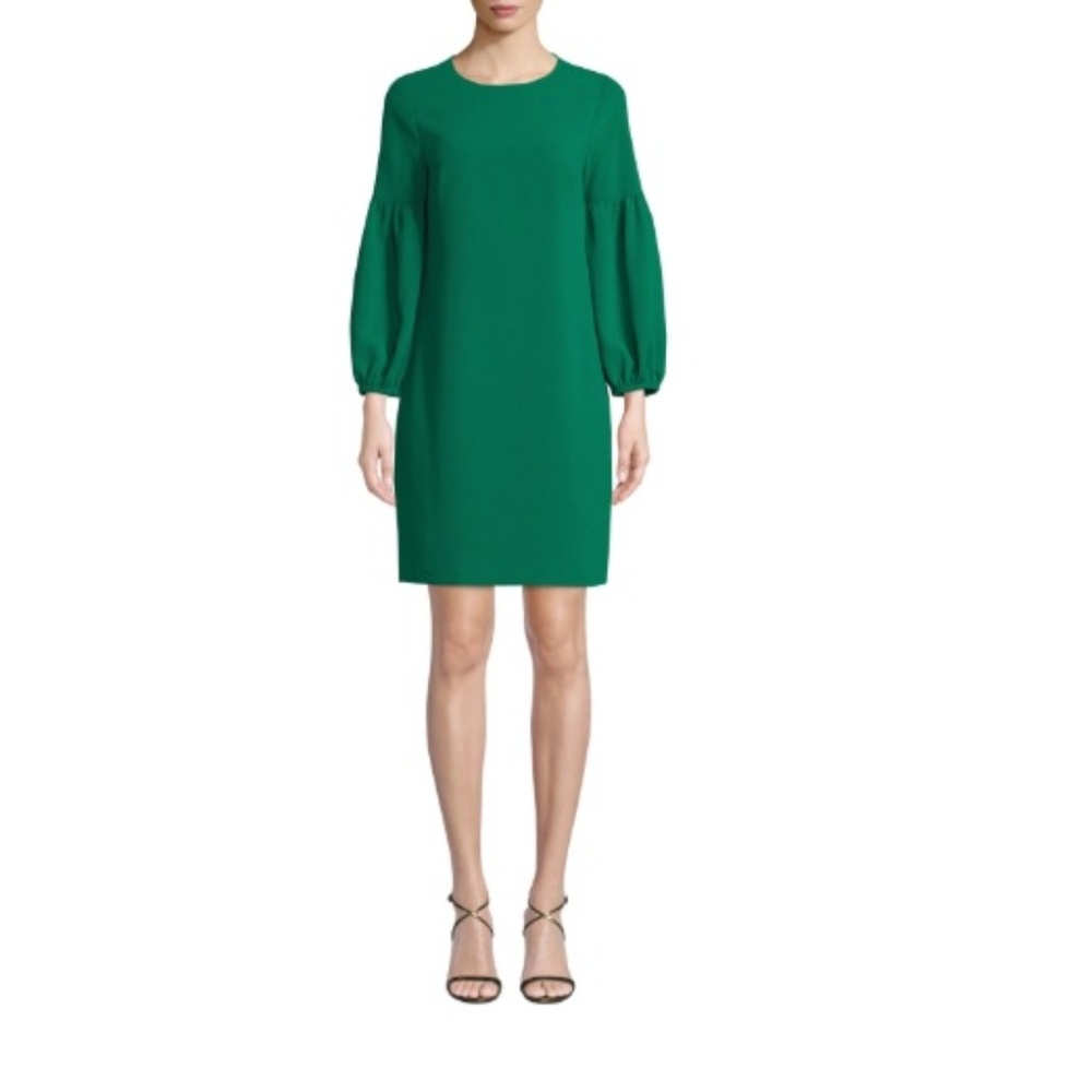 Trina Turk Passion Green Balloon-Sleeve Dress 4